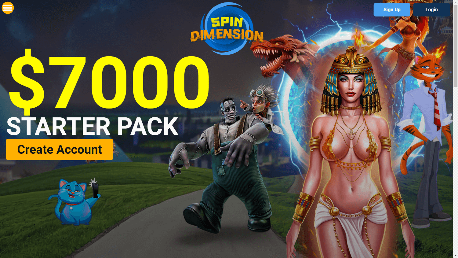 Spin Dimension Casino Desktop screenshot