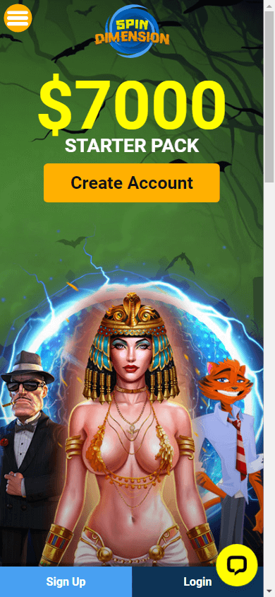 Spin Dimension Casino Mobile screenshot